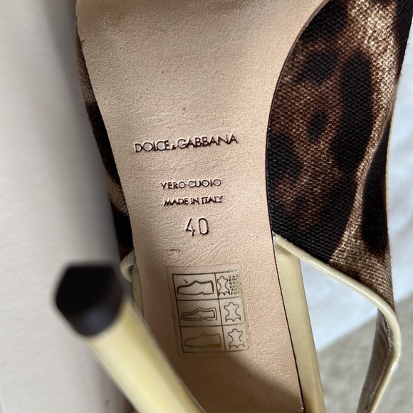 Dolce & Gabbana Vero Cuoio leopard print sling back heels . 100% authent… - Picture 4 of 9